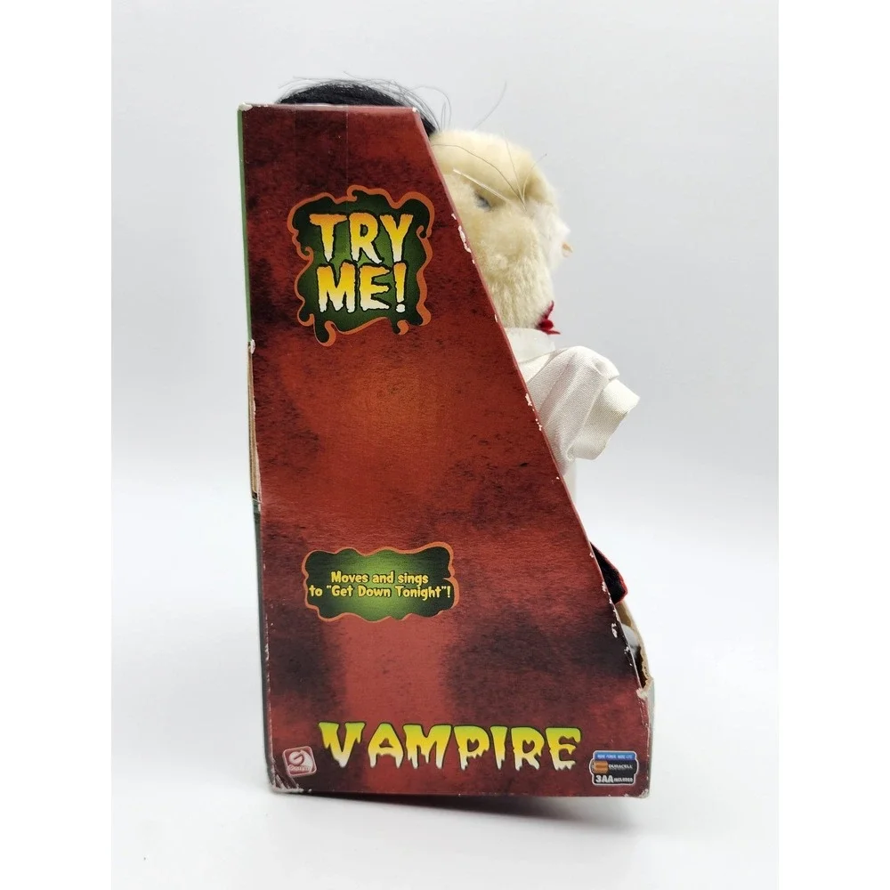 Gemmy Singing‎ Hamster in Dracula Costume Vampire Halloween NIB Vtg
